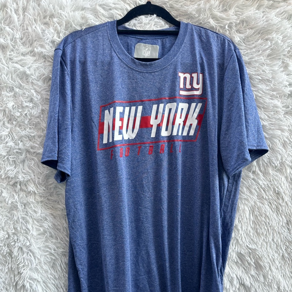 New NFL Blue New York Football T-Shirt size Large